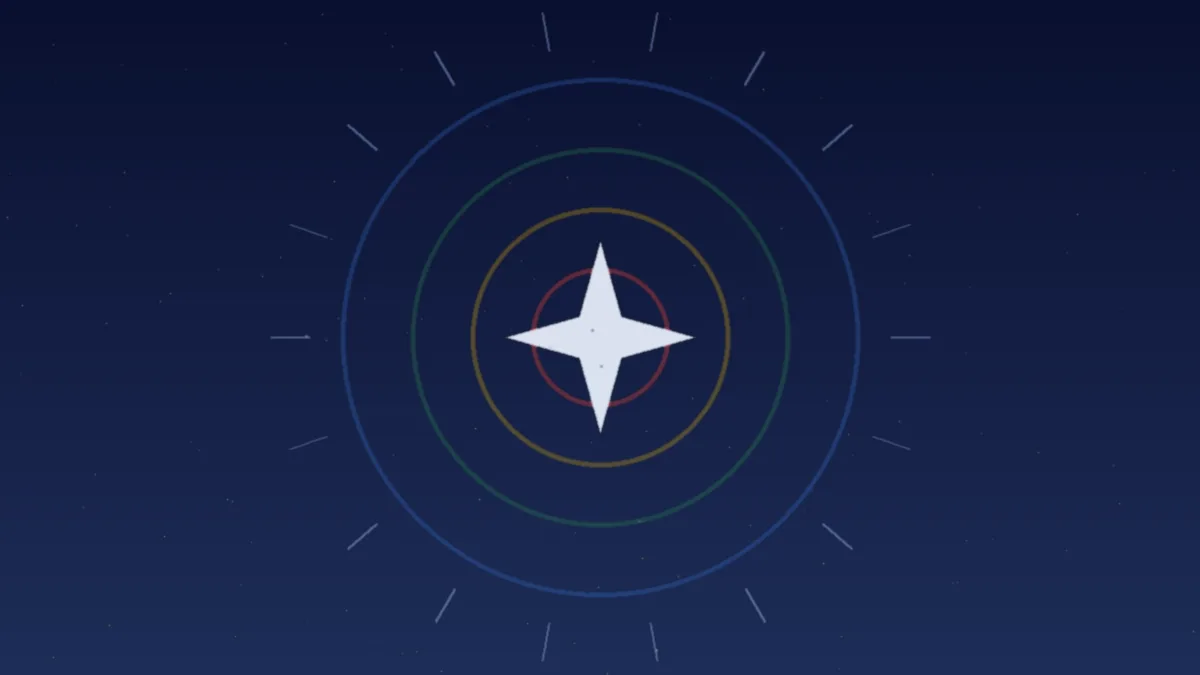 Gemini 4 Argon review: illustration of a bright star inside rings in Google colors on a dark blue background