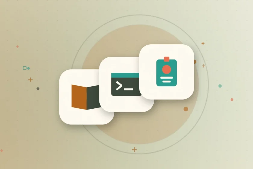 Illustration: stepped cards showing a book, a code window and a certificate badge, representing the Claude Frontier Academy training path