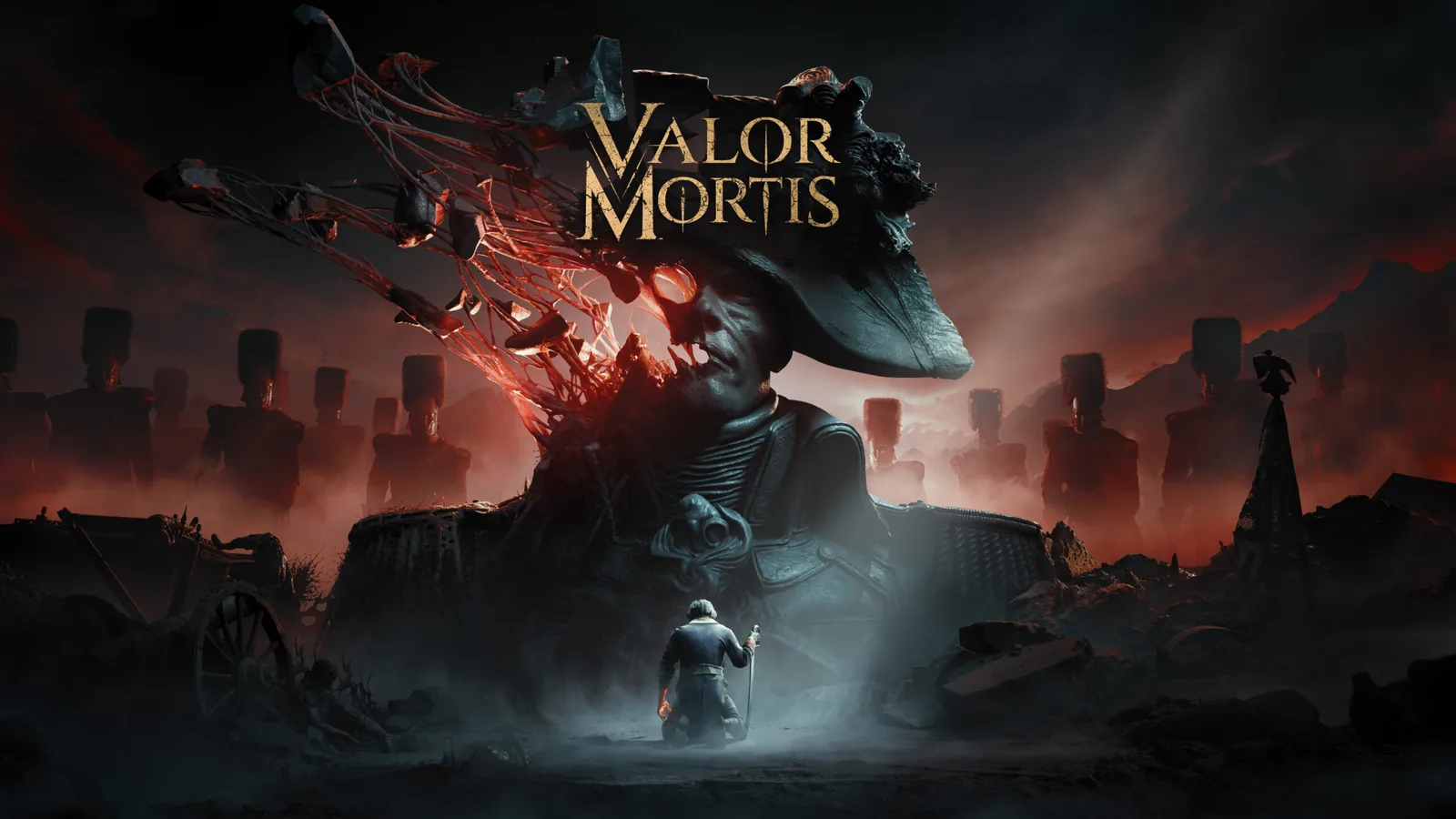 Official Valor Mortis key art featuring Napoleon and the game logo