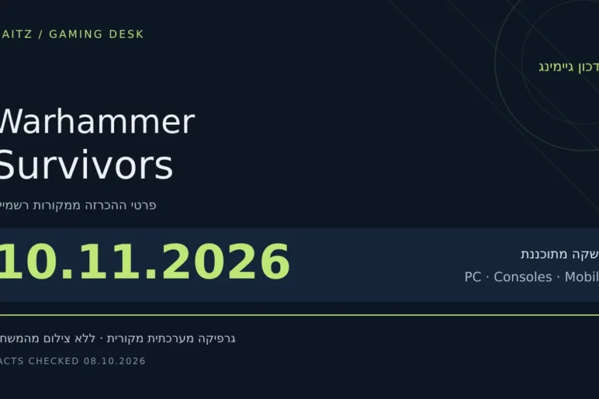 עדכון מערכתי על Warhammer Survivors: 10.11.2026; PC · Consoles · Mobile